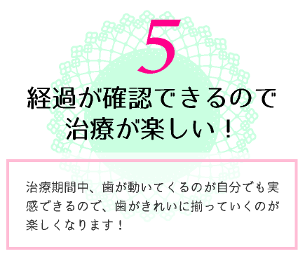 経過が確認できるので治療が楽しい！
